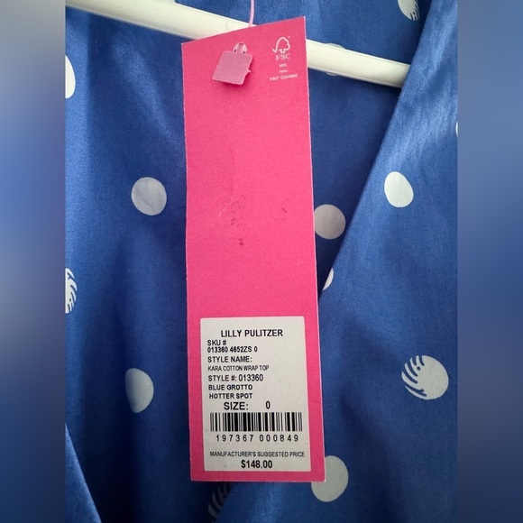 Lilly Pulitzer Kara Cotton Wrap Top - Picture 7 of 17